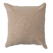 French Embroidered Cotton Pillow