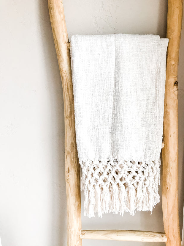 Cotton Fringe Throw