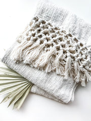 Cotton Fringe Throw