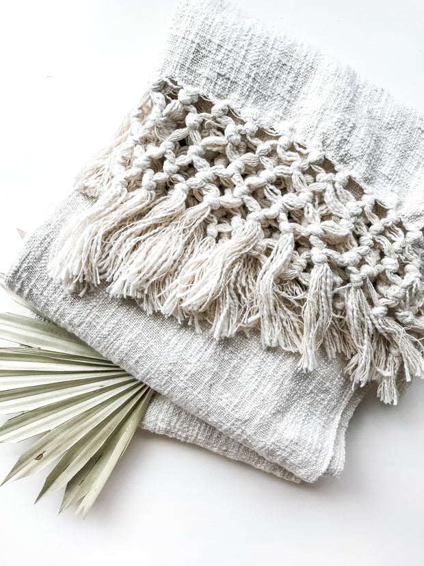 Cotton Fringe Throw