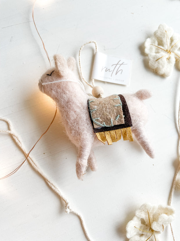 Wool Llama Ornament