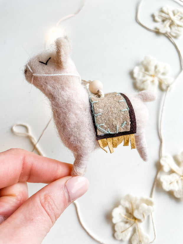 Wool Llama Ornament