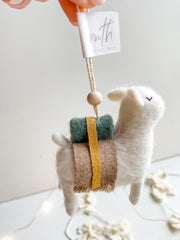 Wool Llama Ornament