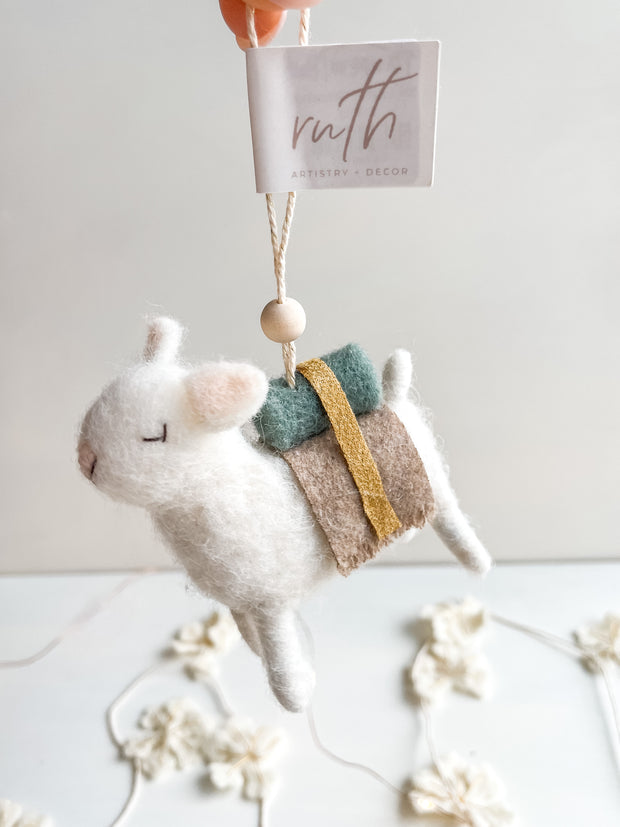 Wool Llama Ornament
