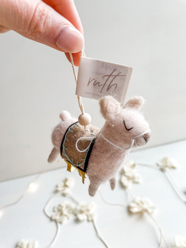 Wool Llama Ornament