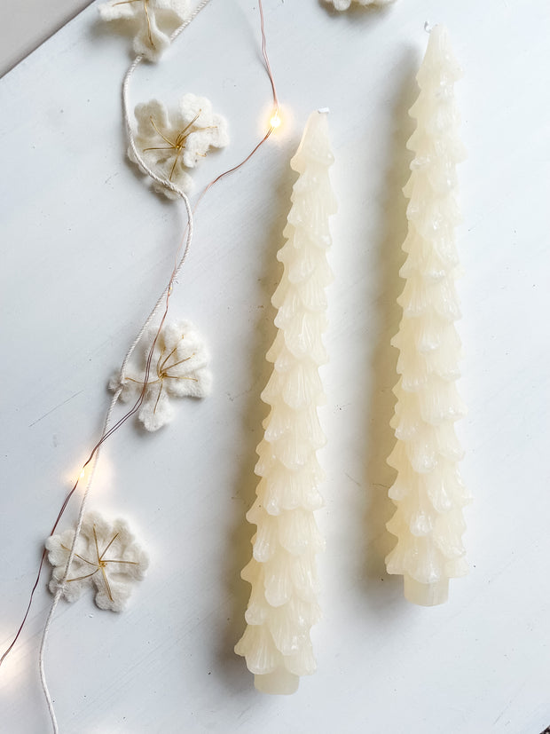 Tree Taper Candles - Set of 2