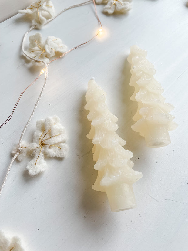 Mini Tree Taper Candles - Set of 2