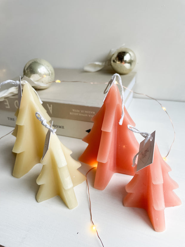 100% Beeswax Tree Candle - Blush
