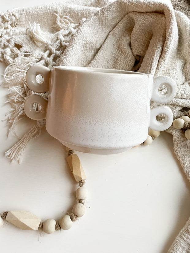 Cream Vase with Handles