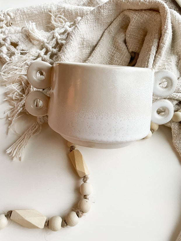 Cream Vase with Handles