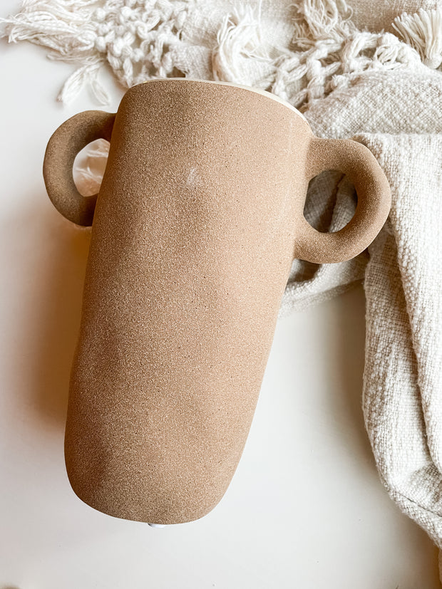 Textured Terracotta Vase