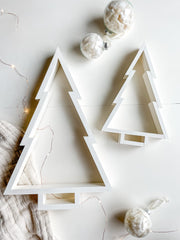 Tiered Scandi Wood Tree - White