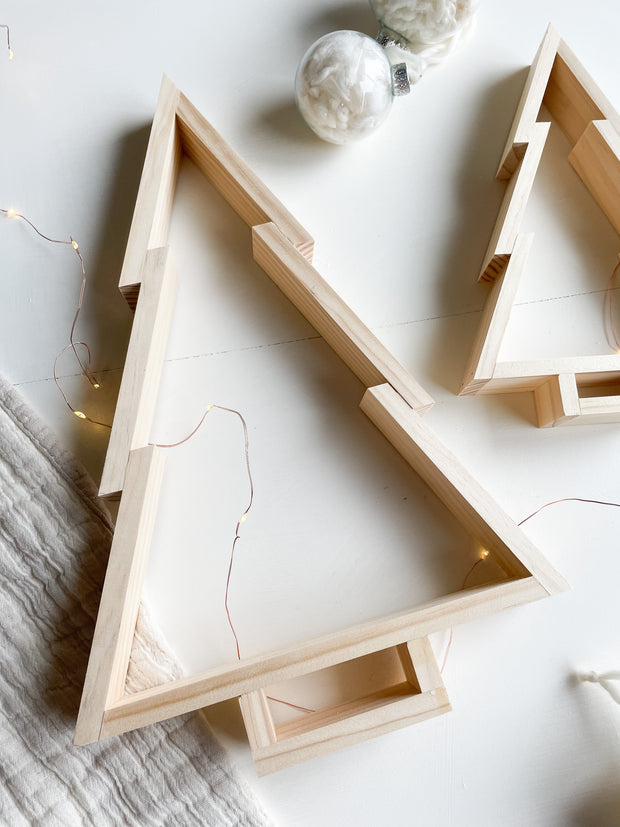 Tiered Scandi Wood Tree - Natural