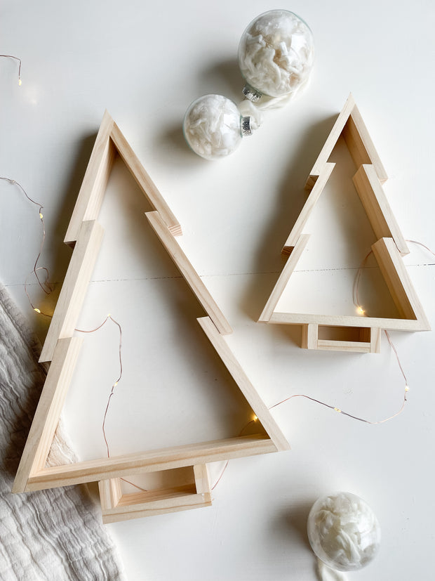 Tiered Scandi Wood Tree - Natural