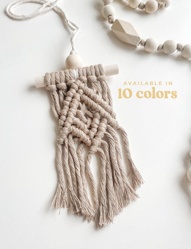Macrame Car Charm Diffuser
