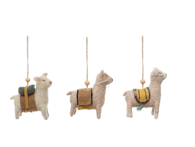 Wool Llama Ornament